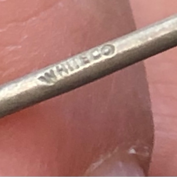 Antique Brooch Paste Stones White Co - Picture 8 of 8